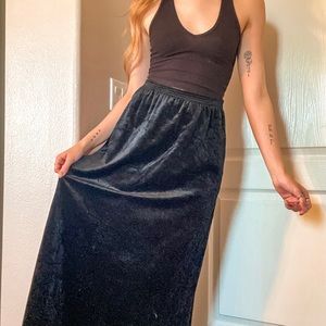Velvet Maxi Skirt